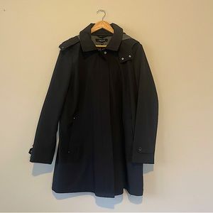 Kenneth Cole Black Rain Jacket with Hood
